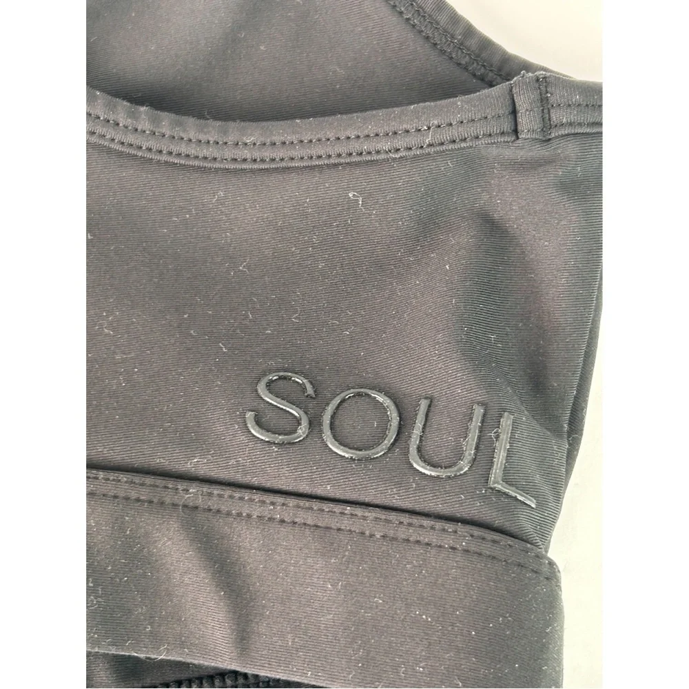 Soulcycle Black Cross Hatch Sports Bra Activewear Athleisure, size Medium - Picture 4 of 5
